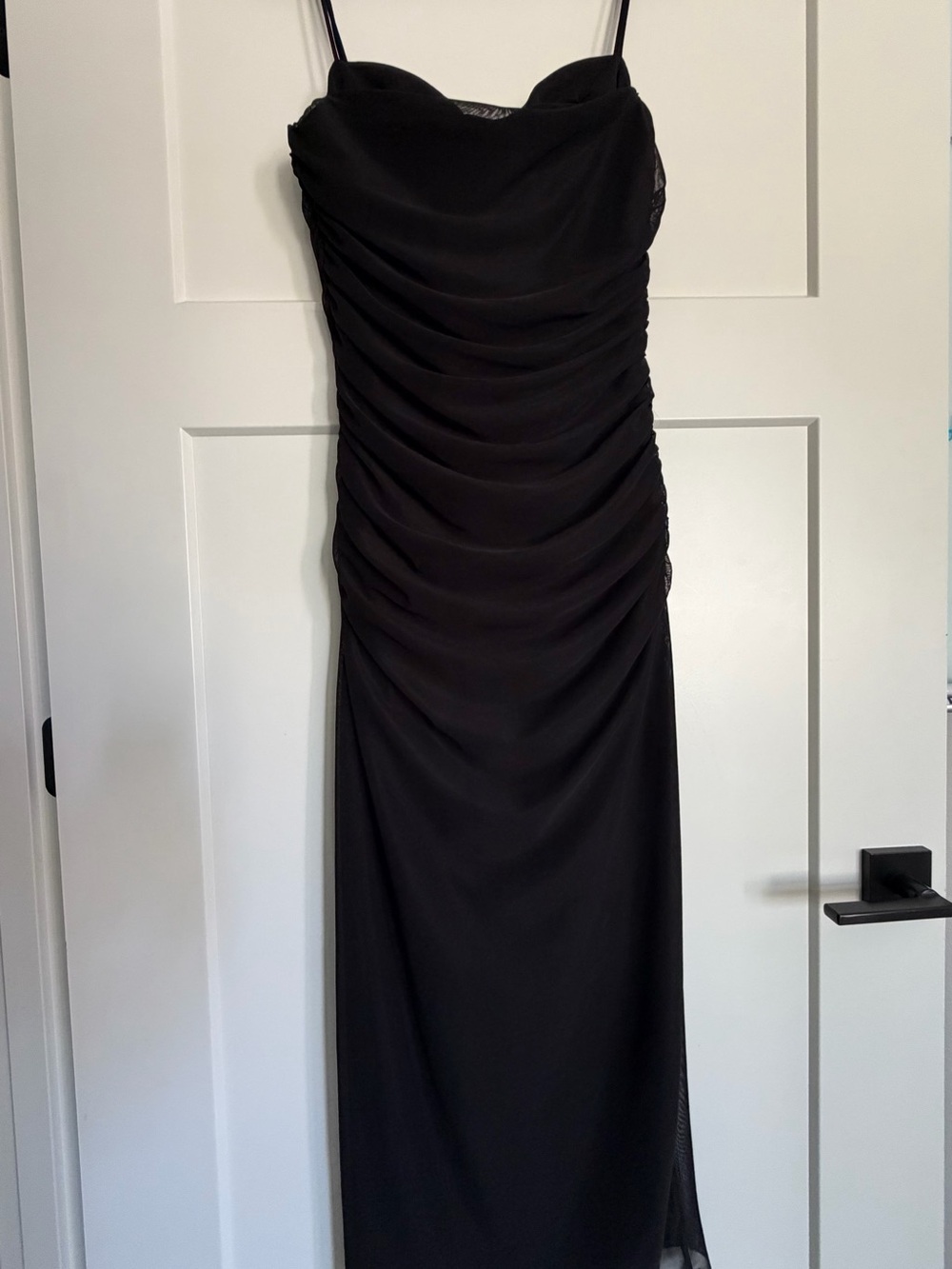 Zara Black Ruched Dress